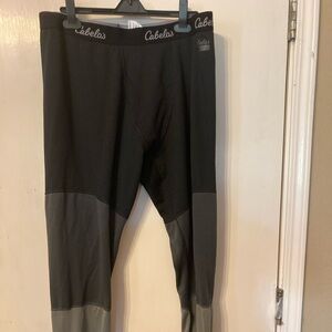 Cabela's Mens Black Zone Weight Thermal pants Size XL